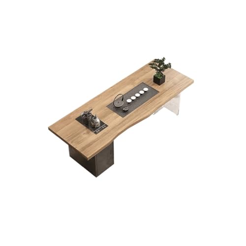 BASXDRFXZ Beistelltische Alle Massivholz Teetisch Und Stühle Moderne Home-Office Log Kaffee Tisch Eingebettet Integrierte von BASXDRFXZ