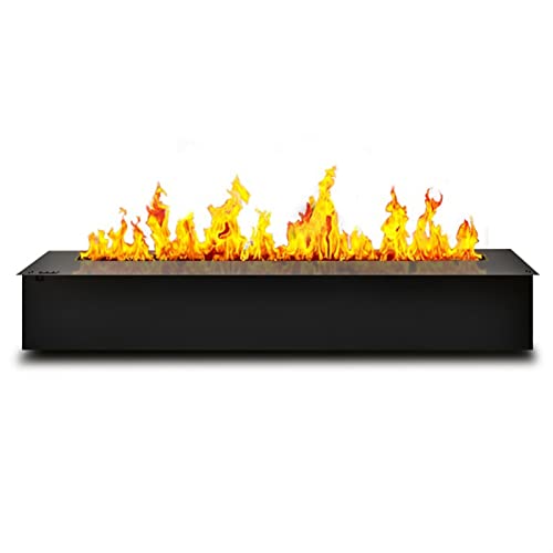 BASXDRFXZ Elektrischer Kamin Elektrischer Einbaukamin, moderner dekorativer Kamin mit realistischer Flamme, ultradünn, Fernbedienung und Touchscreen, einstellbare Flammengeschwindigkeit(800mm) von BASXDRFXZ