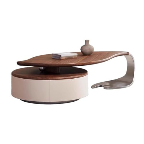 BASXDRFXZ Industrieller Stil Couchtisch aus Holz, Kleiner for den Haushalt, einfacher for die Aufbewahrung zu Hause, Wohnzimmer, Metall von BASXDRFXZ