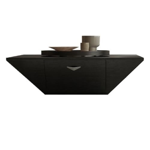BASXDRFXZ Industrieller Stil Einfacher quadratischer Couchtisch for das Wohnzimmer zu Hause, Leichter Luxus, umgekehrter dreieckiger aus Holz(90cm) von BASXDRFXZ