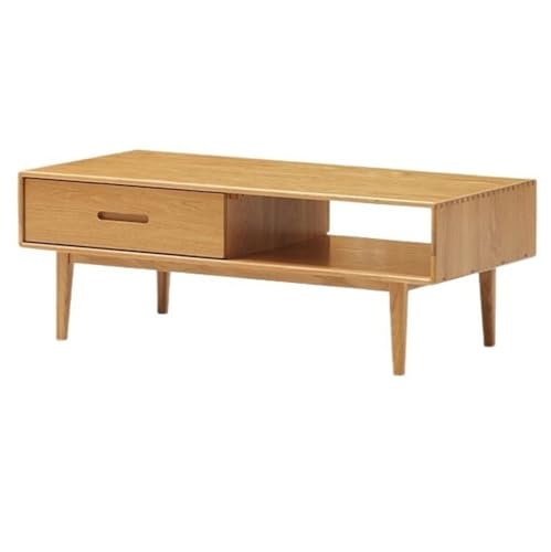 BASXDRFXZ Industrieller Stil Kleiner Couchtisch, Massivholz-Teetisch, einfacher Balkontisch, Wohnzimmer, moderner Teetisch, Kleiner(100cm) von BASXDRFXZ