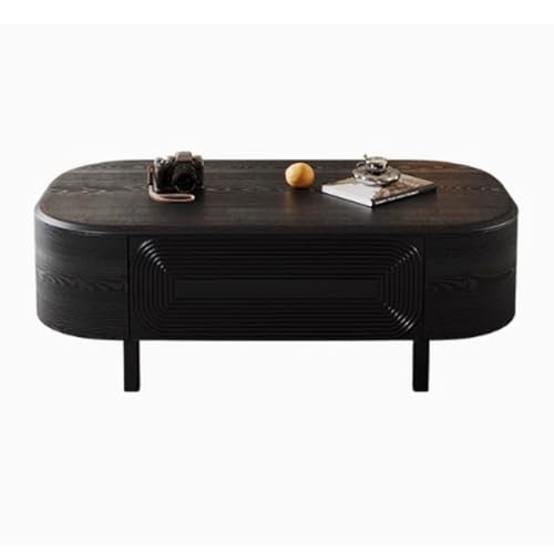 BASXDRFXZ Industrieller Stil Moderne rechteckige Villa Wohnzimmer Retro Couchtisch TV-Schrank Massivholzmöbel von BASXDRFXZ