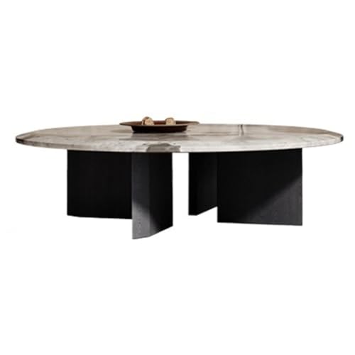 BASXDRFXZ Industrieller Stil Wohnzimmer Home Marmor Teetisch Art Villa Runder Lounge Teehaus Niedriger Tisch(90cm) von BASXDRFXZ