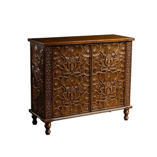 BASXDRFXZ Konsolentische 115cm Massivholz-Vintage-Eingangsschrank, Haushalts-Wohnzimmer-Aufbewahrungsmöbel, geeignet für Küche, Diele, Schlafzimmer, Korridor etc(A) von BASXDRFXZ