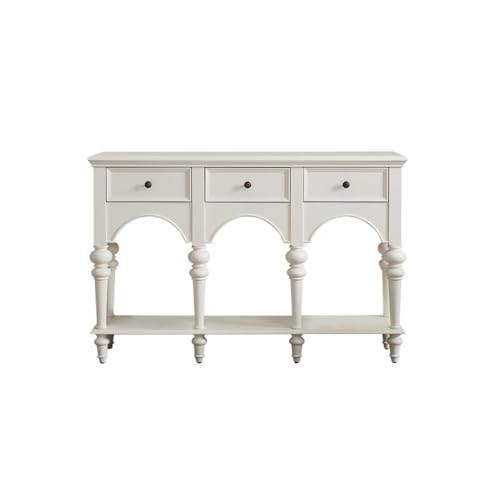 BASXDRFXZ Konsolentische 140cm Massivholz-Eingangsschrank für Zuhause, Minimalistisches Vintage-Aufbewahrungsregal, für Wohnzimmer, Küche, Schlafzimmer, Diele etc von BASXDRFXZ