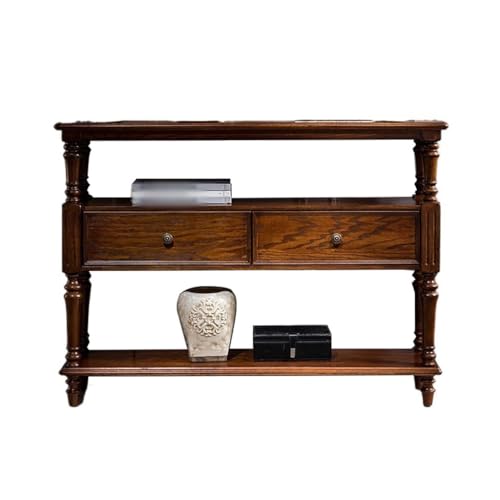BASXDRFXZ Konsolentische Eingangsbereich Aus Massivholz, Eingangstisch, Trennwand, Eingangsschrank, Wohnzimmer, Aufbewahrung, Dekorativer Tisch(M:120CMX35CMX88CM) von BASXDRFXZ
