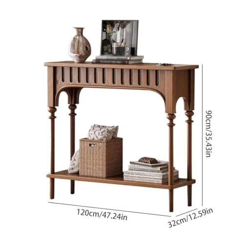 BASXDRFXZ Konsolentische Home Retro Massivholz Konsolentisch Wohnzimmer Eingangshalle Trennwand Dekoration von BASXDRFXZ