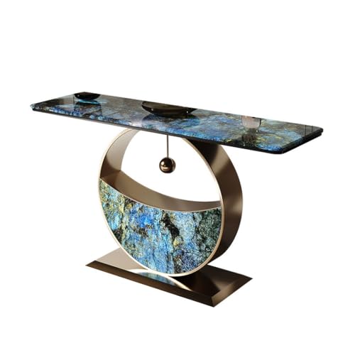 BASXDRFXZ Konsolentische Modischer High-End-Konsolentisch Aus Metall, Wohnzimmerkonsole, Gang, Korridor, Ultraschmaler Dekorativer Tisch(M:120CMX35CMX85CM) von BASXDRFXZ