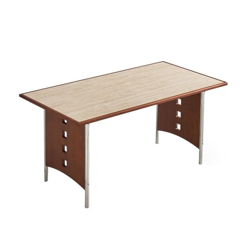 BASXDRFXZ Moderner Küchentisch Einfacher Rechteckiger Esstisch Aus Massivholz, Nordischer Home-Rock-Board-Schreibtisch, Teetisch von BASXDRFXZ