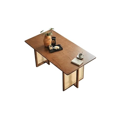 BASXDRFXZ Moderner Küchentisch Esstisch aus Holz, for Zuhause, modern, Rattan, Landhaus, Retro(160x85x74cm) von BASXDRFXZ