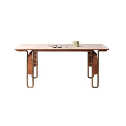 BASXDRFXZ Moderner Küchentisch Home Simple Rock Plate Esstisch Kreativer rechteckiger Schreibtisch von BASXDRFXZ