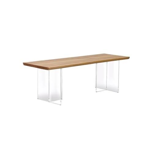 BASXDRFXZ Moderner Küchentisch Log Acryl Esstisch Einfacher Teetisch im Wabi-Sabi-Stil Massivholz Schreibtisch(180cm) von BASXDRFXZ