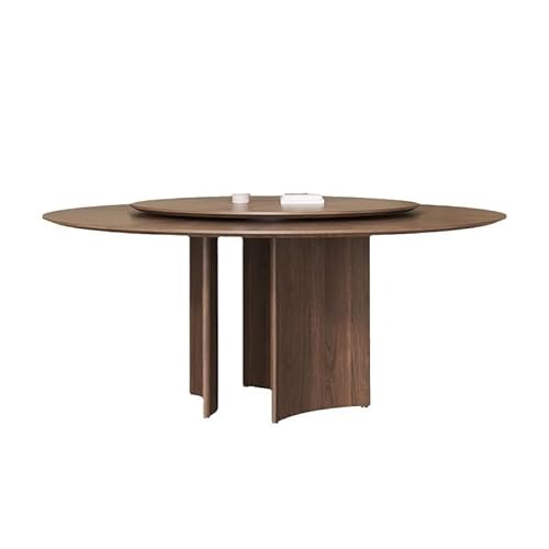 BASXDRFXZ Moderner Küchentisch Retro Esstisch for Kleine Haushalt Mit Drehteller Runde Hotel Restaurant(1.5m) von BASXDRFXZ