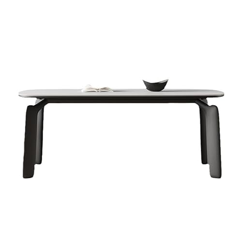 BASXDRFXZ Moderner Küchentisch Retro Massivholz Esstisch Rechteckigen Moderne Einfache Hause Kreative Rock Platte(140 * 80 * 75cm) von BASXDRFXZ