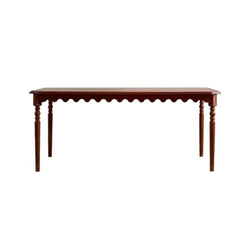 BASXDRFXZ Moderner Küchentisch Retro Massivholz Rechteckiger Esstisch Schwarzer Schreibtisch im französischen Stil von BASXDRFXZ
