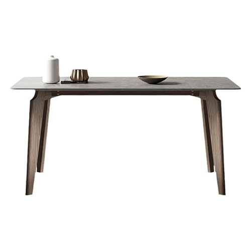BASXDRFXZ Moderner Küchentisch Rock Plate Esstisch Massivholz Nordic Modern Einfache Kleine Wohnung(140x80x75cm) von BASXDRFXZ