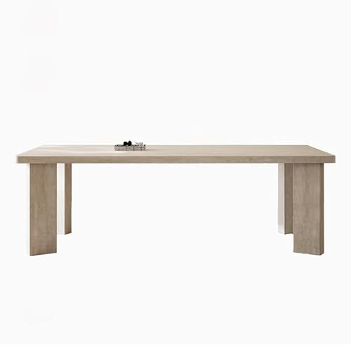 BASXDRFXZ Moderner Küchentisch Rock Plate Esstisch Modern Einfach Rechteckig Home Kleine Wohnung(140x80x75cm) von BASXDRFXZ