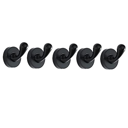BASXDRFXZ Wandgarderobenhaken 5er Pack Kleiderhaken Home Storage Wandhaken Utility Metallhaken for Coat Surround Handtuch Hut Tasse Schlüssel (Schwarz) von BASXDRFXZ