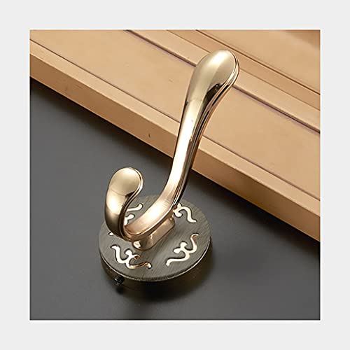 BASXDRFXZ Wandgarderobenhaken Haushaltsaufbewahrung Wandhaken Edelstahl Kleiderhaken Geeignet for Aufhängen von Mantel umgeben Handtuch Hut Schlüssel(Gold) von BASXDRFXZ