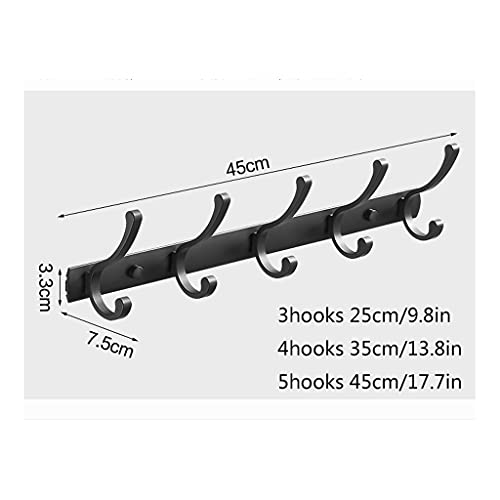 BASXDRFXZ Wandgarderobenhaken Haushaltsaufbewahrung Wandmontierter Kleiderhaken Schwarzer Kleiderständer Kann Kleiderschlüssel aufhängen Geeignet for Schlafzimmer Badezimmer Küche(3 hooks) von BASXDRFXZ