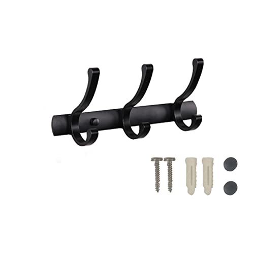 BASXDRFXZ Wandgarderobenhaken Home Wandbehang Garderobe 5 Haken Kleidersack Display Rack Wandaufhänger Lagerregal Geeignet for Hotel(3 Hooks) von BASXDRFXZ