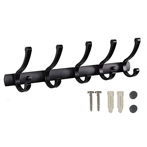 BASXDRFXZ Wandgarderobenhaken Home Wandbehang Garderobe 5 Haken Kleidersack Display Rack Wandaufhänger Lagerregal Geeignet for Hotel(5 Hooks) von BASXDRFXZ
