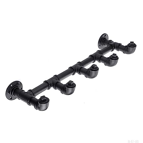 BASXDRFXZ Wandgarderobenhaken Industrielle Pipeline Retro-Garderobe, Reihenhaken, Wandmontage, robuste Kleiderstange, rustikaler Kleider- und Handtuchhalter von BASXDRFXZ