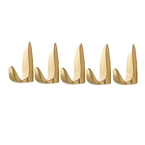 BASXDRFXZ Wandgarderobenhaken Kleiderbügel Metall Wandhaken Gold Dekorative Handtuchhaken, Haken, Wandmontierter Schlafzimmer Schlüsselbügel eine Packung 5 Stück BASXDRFXZ Wandgarderobenhaken Kleiderbügel Metall Wandhaken Gold Dekorative Handtuchhaken, Haken, Wandmontierter Schlafzimmer Schlüsselbügel eine Packung 5 Stück von BASXDRFXZ