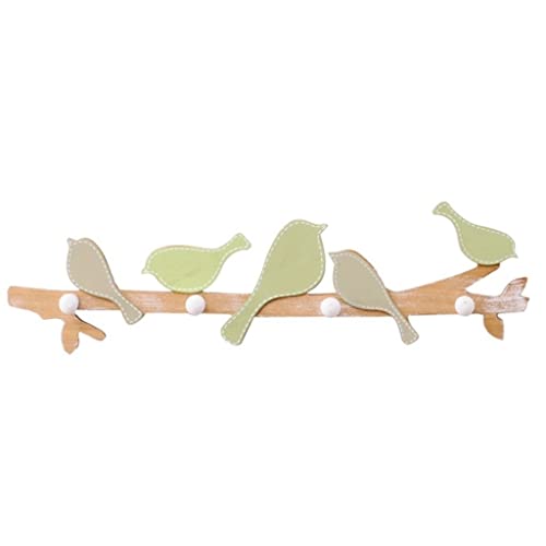 BASXDRFXZ Wandgarderobenhaken Kreative Veranda Holz Vogelschlüsselketten -Rack Wand Hanging Schlüsselbund Wanddekoration Anhängerpendel Rack(A) von BASXDRFXZ