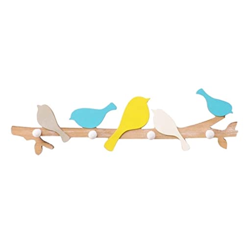 BASXDRFXZ Wandgarderobenhaken Kreative Veranda Holz Vogelschlüsselketten -Rack Wand Hanging Schlüsselbund Wanddekoration Anhängerpendel Rack(B) von BASXDRFXZ