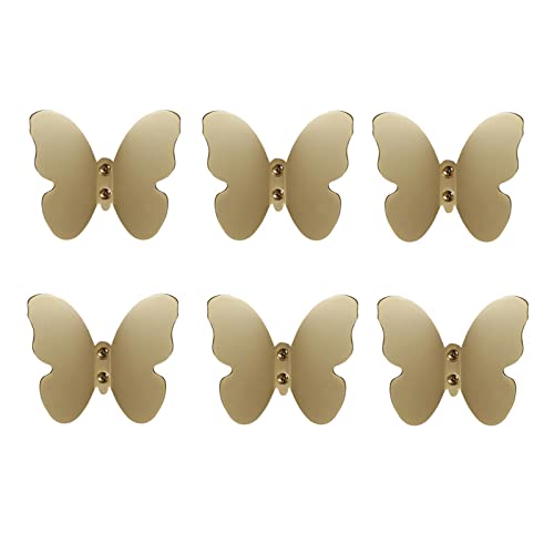 BASXDRFXZ Wandgarderobenhaken Materialdaimshaken Wand hängend Einzelhut -Beutel Haken, dekorative kreative Schmetterlingsform Coat Rack 6pcs BASXDRFXZ Wandgarderobenhaken Materialdaimshaken Wand hängend Einzelhut -Beutel Haken, dekorative kreative Schmetterlingsform Coat Rack 6pcs von BASXDRFXZ