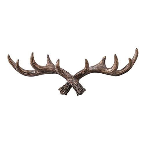 BASXDRFXZ Wandgarderobenhaken Moderne Garderobe Retro Geweih Wandbehang Kreative Schlüsselhaken Bekleidungsgeschäft Eingang Wanddekoration(A) von BASXDRFXZ