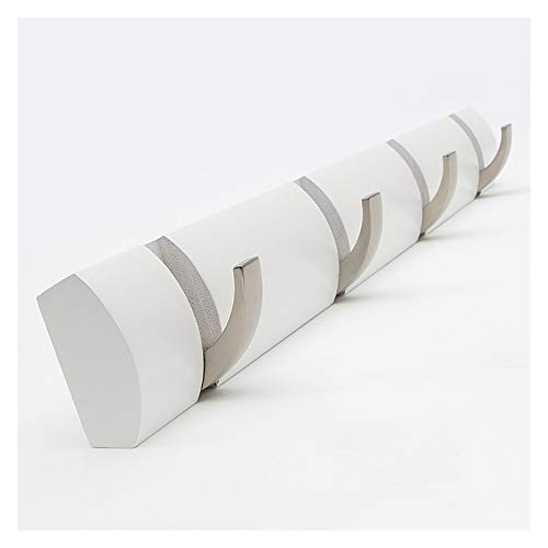 BASXDRFXZ Wandgarderobenhaken Multifunktionaler Wand-Kleiderhaken Tür-Aufhänger hinten Schlafzimmerhaken Kreativer Schlafzimmer-Wand-Reihen-Haken(White-4hooks) von BASXDRFXZ