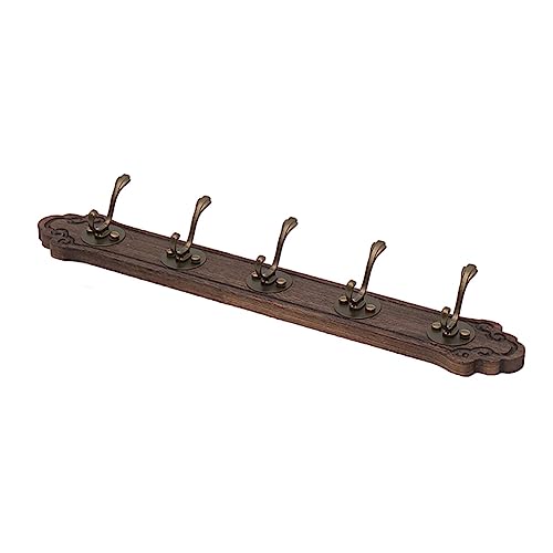BASXDRFXZ Wandgarderobenhaken Retro Schlafzimmer Veranda Kleiderhaken Holz Metall Aufbewahrung Reihe Haken Wand Wandbehang Kleiderbügel Hause kreative Garderobe(M) von BASXDRFXZ