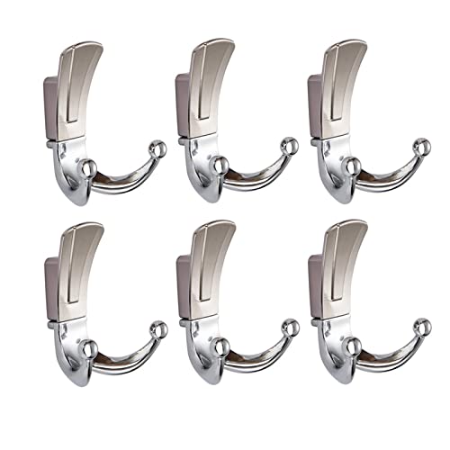 BASXDRFXZ Wandgarderobenhaken Wandhalterung Retro Metallbeschichtete Haken Zinklegierung, Hakenschatzguss for Schlafzimmer Badezimmer 6 Pack(C) von BASXDRFXZ