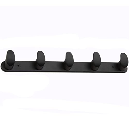 BASXDRFXZ Wandgarderobenhaken Wandmontierter Mantel Rack Key Storage Gerät Haken Badezimmer Eingang Wandmantel Aufhänger Schwarz(L) von BASXDRFXZ