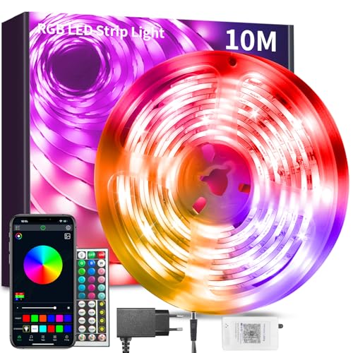 Led Strip 10m RGB LED Streifen mit Fernbedienung Bluetooth Musik Sync Timer-Einstellung Dimmbar Farbwechsel Led Lichterkette Lichtband Leiste Band für Zuhause Party Led Strip 10m RGB LED Streifen mit Fernbedienung Bluetooth Musik Sync Timer-Einstellung Dimmbar Farbwechsel Led Lichterkette Lichtband Leiste Band für Zuhause Party von BATHEBRIGHT