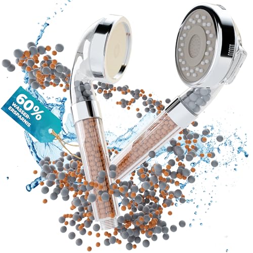 BATHFUSION Duschkopf mit Mineralsteinfilterung, wassersparend mit mehr Wasserdruck, Handbrause mit Regendusche und Massage Funktion BATHFUSION Duschkopf mit Mineralsteinfilterung, wassersparend mit mehr Wasserdruck, Handbrause mit Regendusche und Massage Funktion von BATHFUSION