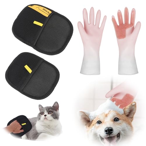 BATHRINS Fellmagnet Tierhaarentferner Handschuh mit Silikon Grooming Handschuhe, 3 Stück Pet Hair Remover Glove, Wiederverwendbare Fell Magnet Handschuh für Katzen Hunde BATHRINS Fellmagnet Tierhaarentferner Handschuh mit Silikon Grooming Handschuhe, 3 Stück Pet Hair Remover Glove, Wiederverwendbare Fell Magnet Handschuh für Katzen Hunde von BATHRINS