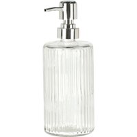 Bathroom Solutions - Seifenspender aus Glas, mit dekorativer Oberflächenstruktur, 400 ml von BATHROOM SOLUTIONS