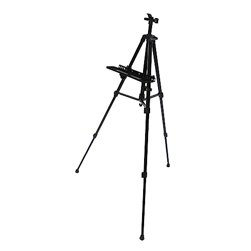 BATHVEVE 1 Satz Faltbare Künstler Staffelei mit Verstellbarem Ständer und Ablage Stabiler Dreieckrahmen Aluminium für Outdoor Nutzung für Malerei und Präsentationen von BATHVEVE