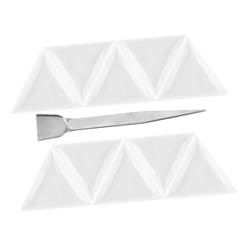 BATHVEVE 1 Satz Pinzette mit Schaufel Dreieckigen Sortierplatten für Perlen und Strasssteine Schmuckherstellungs Set Sortierplatten Pinzette von BATHVEVE