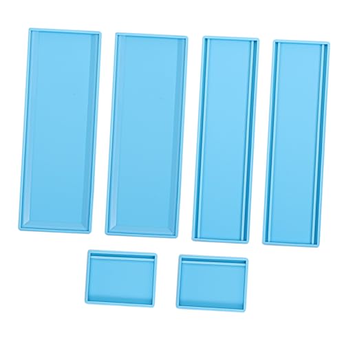 BATHVEVE 1 Set-Box Domino-Box-Form Harzform für Dominosteine silikonform selber machen Domino-Kasten Tablett machen Werkzeug zum Selbermachen Domino-Organizer-Form Kieselgel Blue von BATHVEVE