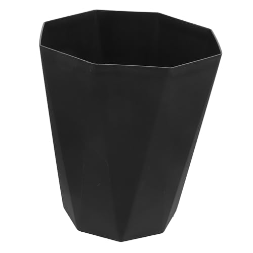 BATHVEVE 1 Stück Haushaltsmülleimer ohne Deckel Großer Kunststoff Abfallkorb für Badezimmer Schlafzimmer und Küche Schwarz Wiederverwendbar Leicht zu Reinigen Langlebig Elegantem Design von BATHVEVE