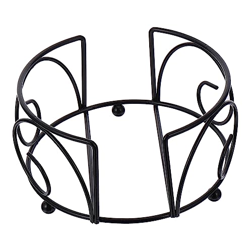 BATHVEVE 1 Stück Untersetzerhalter Untersetzerregale Untersetzer-Rack Unterlage Untersetzerständer schmucklos Arbeitsplatte Gestell rustikal Essen Untersetzer Lagerregal Eisen Schwarz von BATHVEVE