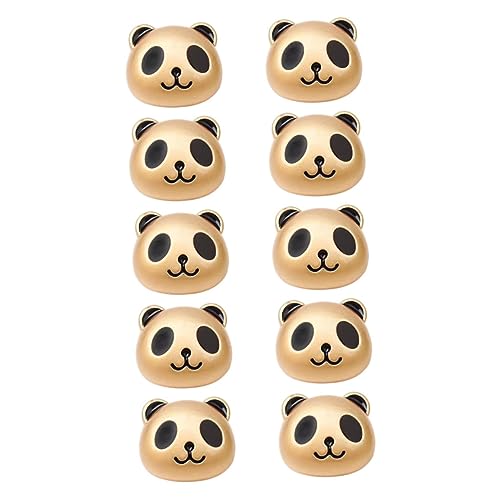 BATHVEVE 10 Stück Panda Design Spacer Perlen für Diy Schmuck Bastelzubehör Einfache und Niedliche Tierperlen für Armbänder und Kreative Projekte von BATHVEVE