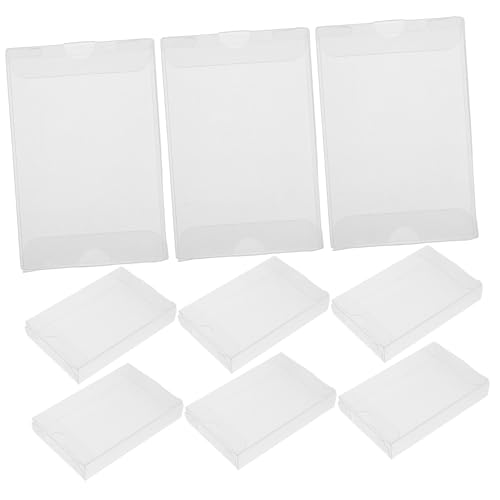 BATHVEVE 10 Stück Teiliges PVC Kassettentape Aufbewahrungsset Transparent und Feuchtigkeitsresistent Strapazierfähiges Kunststoffgehäuse Klarer Sichtschutz für Musik und Audiotapes Kompakt von BATHVEVE