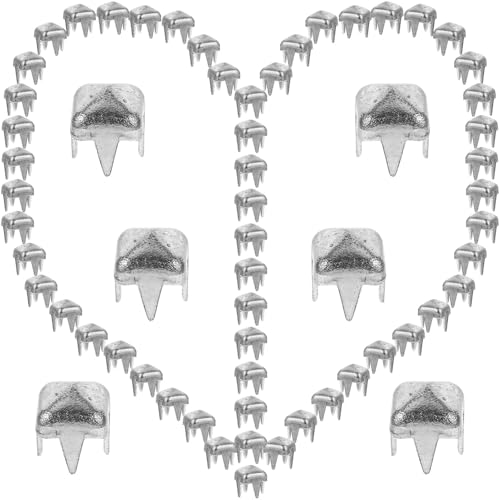 BATHVEVE 1000 Stück Teiliges Dekoratives Metall Krallen Nieten Weiß für DIY Kleidung Taschen Schmuck Basteln Langlebige Punk Ziernieten Einfache Montage für Handwerk und Modegestaltung von BATHVEVE