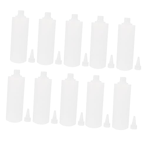 BATHVEVE 10stücke Wiederverwendbare Pigmentflaschen Mit Spitzem Kopf Praktische Quetschflaschen Für Flüssigkeiten Farben Und Reparaturarbeiten Transparent Für -projekte Und Füllungen von BATHVEVE