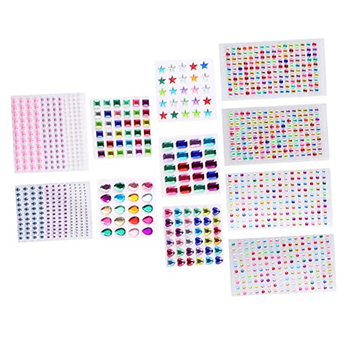 BATHVEVE 11Blätter DIY Diamant Aufkleber Selbstklebende Edelsteine für Langlebig zum Basteln und Dekorieren von Handys Notizbüchern und Mehr BATHVEVE 11Blätter DIY Diamant Aufkleber Selbstklebende Edelsteine für Langlebig zum Basteln und Dekorieren von Handys Notizbüchern und Mehr von BATHVEVE